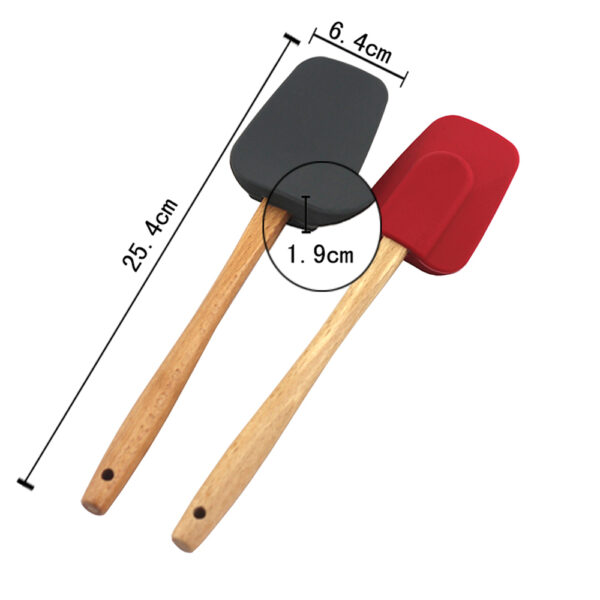 Silicone Spatula With Wooden Handle - Image 2