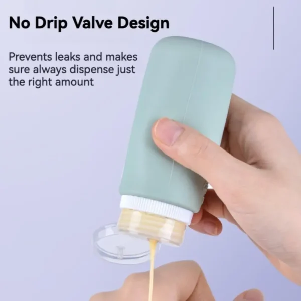 Silicone Travel Bottles Leak-Proof, Refillable Containers for Toiletries, Shampoo, and Lotion - Image 6