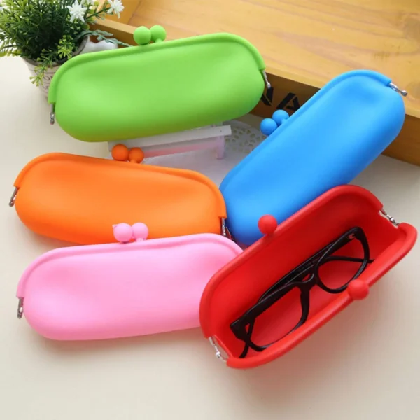 Customization Silicone Case Spectacles Multi Silicone Eyeglass Case Coin Purse Phone Bag Earphone Bag Key Organizer Pouch