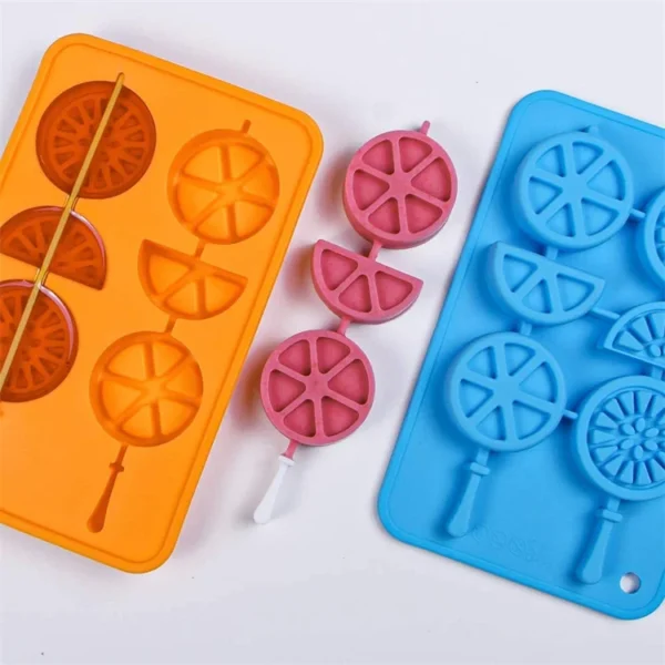 Lemon Shape Silicone Ice Cube Popsicle Mold Silicone Fruit Chocolate Jelly Ice Mold Food Grade Ice Tray - 图片 5