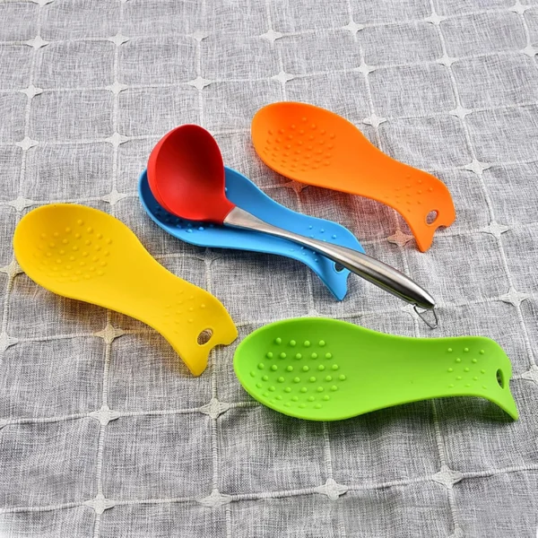 Silicone Spoon Holder Kitchenware Large Spatula Holder Spoon Rest Place Mat Multipurpose Silicone Spoon Put Pad