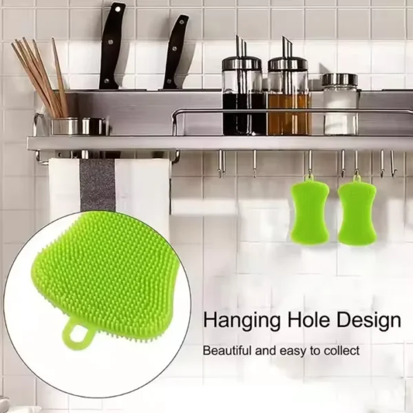 Silicone Dishwashing Brush  Durable and Eco-Friendly Kitchen Scrubber for Easy Cleaning - 图片 5