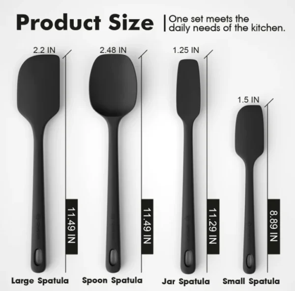 Silicone round Kitchen Utensil Set Bakeware Spatula Brush Spoon Crispy Accessories for Cake Baking Tools - 图片 2