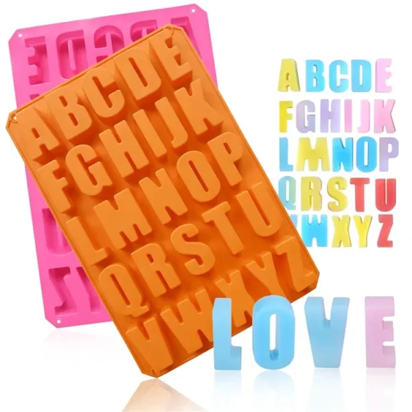 26 English Alphabet Biscuit Mold Silicone Fondant Cake Mold Customized Chocolate Mold