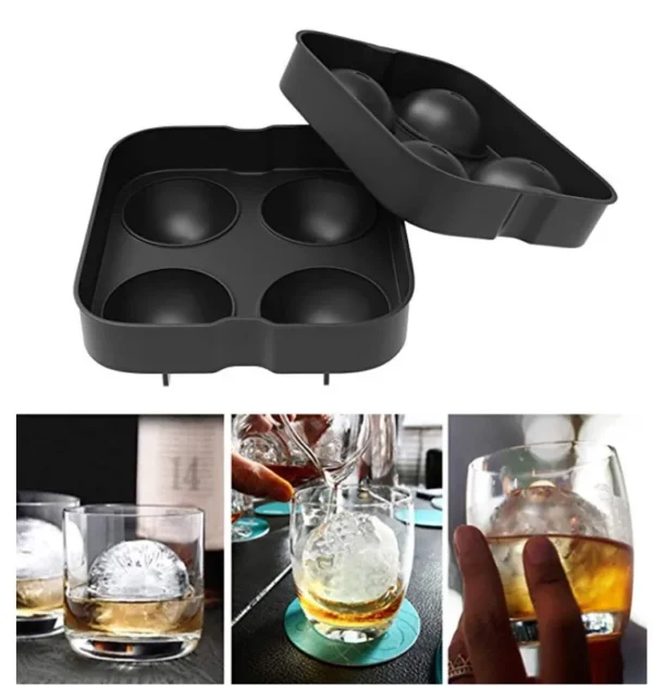 Silicone Ice Mold, Large Reusable Tray for Ice, Cocktails & Smoothies - 图片 3