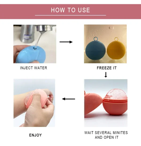 Reusable Silicone Ice Face Mask for Skin Care & Beauty Treatment - 图片 4