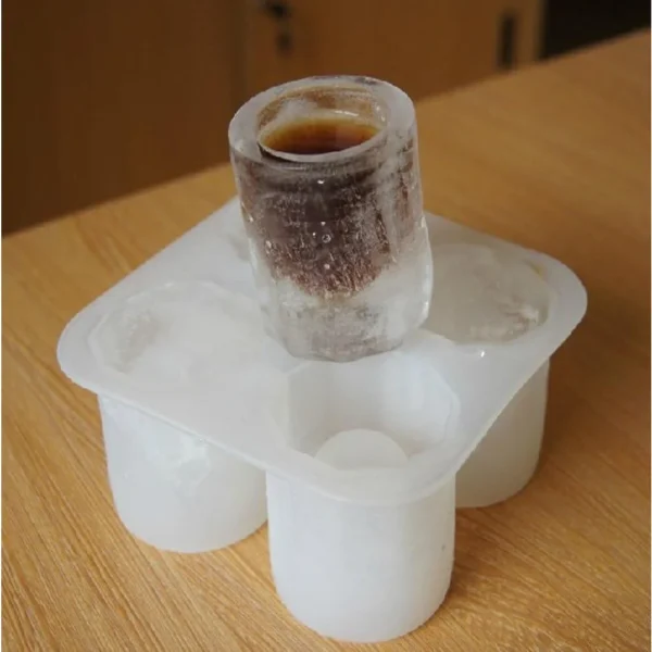 Factory Wholesale 4 Cups Shooter Silicone Ice Cube Trays Shot Ice Mold BPA Free Color Customized Ice Mold - Image 2