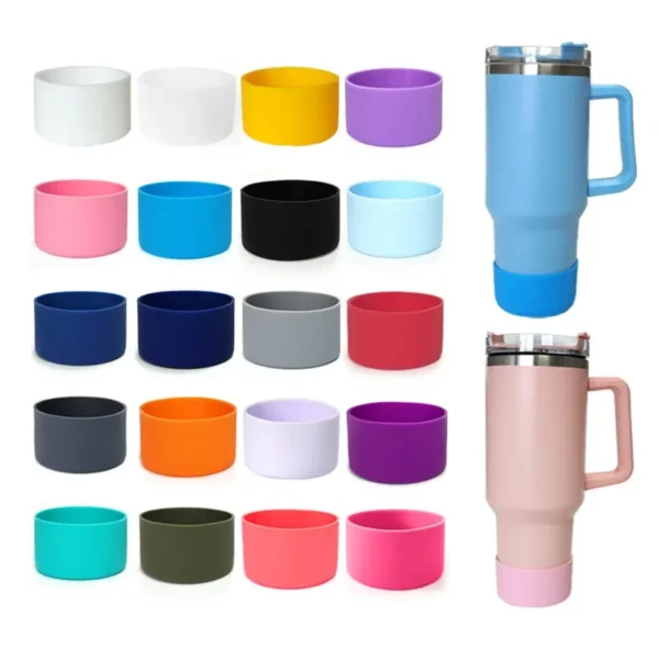 Customize Bottle Bottom Protector Sleeve Cover Silicone Boot Tumbler Non-slip Protector for Stanley 40oz Quencher Adventure - 图片 2