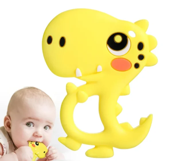 Premium Food Grade Silicone Baby Teether Cute Animal Shaped Teething Ring for Infants Safe  Soft Children Teething Toy - 图片 3