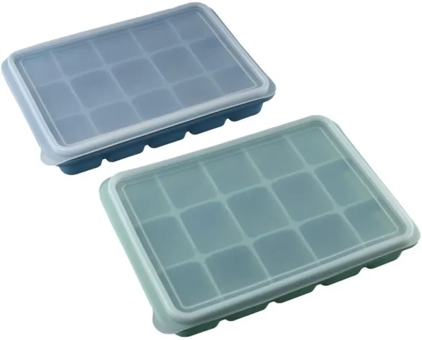 Hot Selling Silicone Ice Cube Tray 15 Grids Square Ice Cube Mold Leakproof Reusable Ice Mold With Lid BPA Free - Image 4