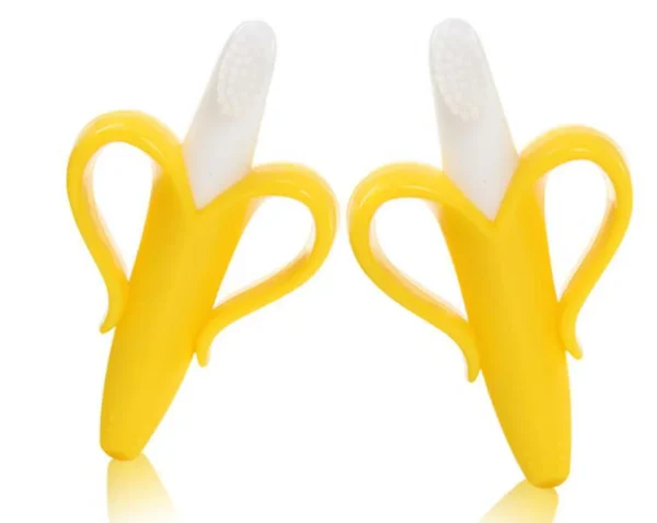 Corn Shape Silicone Baby Toothbrush  Best Teaching Toys Infant Training  Flexible Banana Teether - Image 3