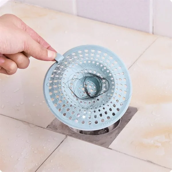 Sink Sewer Filter Anti-Clogging Drain Strainer Silicone Floor Hair Stopper for Kitchen & Bathroom Sewer Blockage Prevention - Image 3