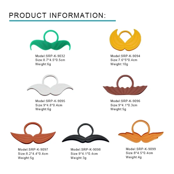 Silicone Mustache Wine Markers Reusable, Fun Drink Identifiers for Parties and Events - Image 5