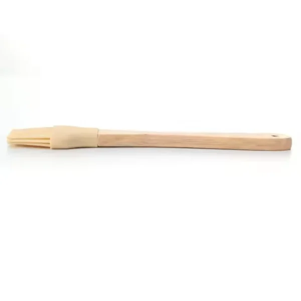 Premium Heat Resistant Easy to Clean Food Grade Personalized Kitchen Turner Silicone Spatula and Brush Set With Wooden Handle - 图片 6