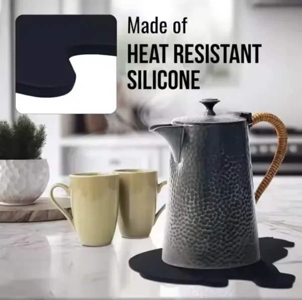 Teapot-Shaped Silicone Heat Resistant Mat Non-Slip Insulation Pad for Kitchen and Table Protection - 图片 4