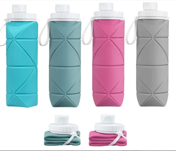 BPA Free Custom Color Acceptable Foldable Shaker Water Bottle Bpa Free Silicon Gym Sports Water Bottle - Image 3