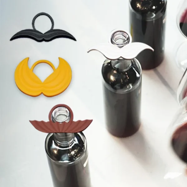 Silicone Mustache Wine Markers Reusable, Fun Drink Identifiers for Parties and Events - Image 3