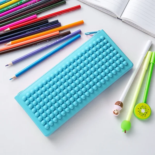 Silicone Pencil Case Make up Bag Travel Carry All Zipper Case Pouch Color Customized Multifunctional Wallet - Image 5