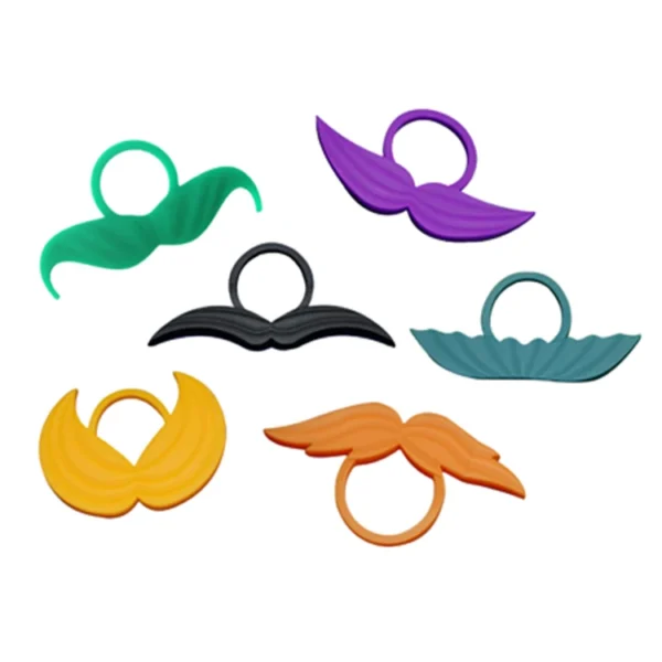 Silicone Mustache Wine Markers Reusable, Fun Drink Identifiers for Parties and Events - Image 4