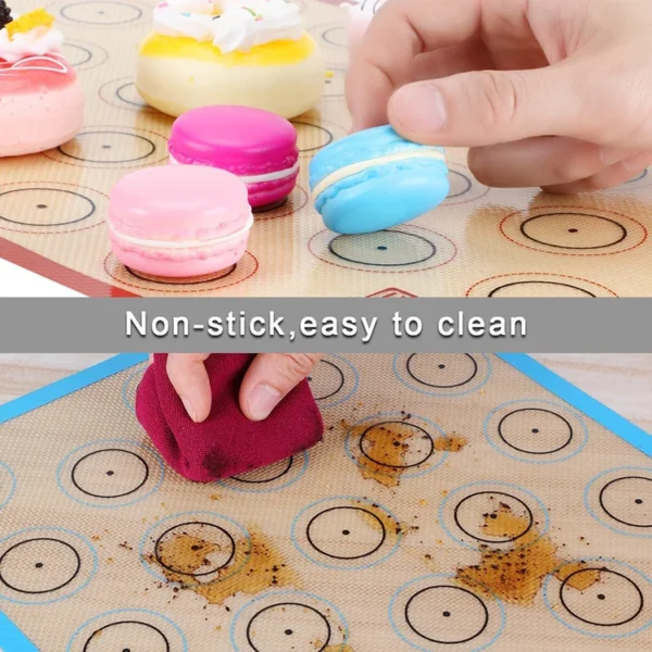 Silicone Baking Mat Non Stick Baking Sheets Reusable Bakeware Mats for Cookies for Bread Pastry Macaron Baking Mat Cake Pad - Image 6