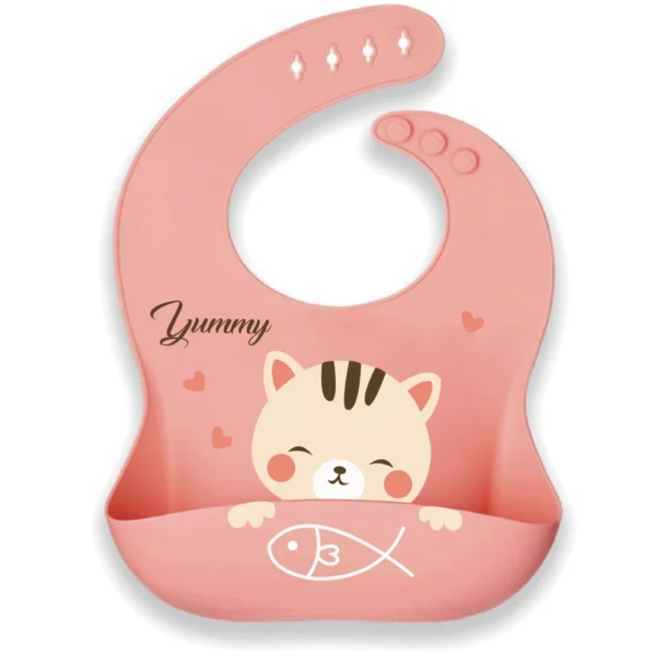 Baby Bib Silicon Customized Printed Silicon Baby Bib With Catcher