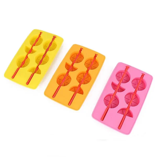 Lemon Shape Silicone Ice Cube Popsicle Mold Silicone Fruit Chocolate Jelly Ice Mold Food Grade Ice Tray - 图片 2