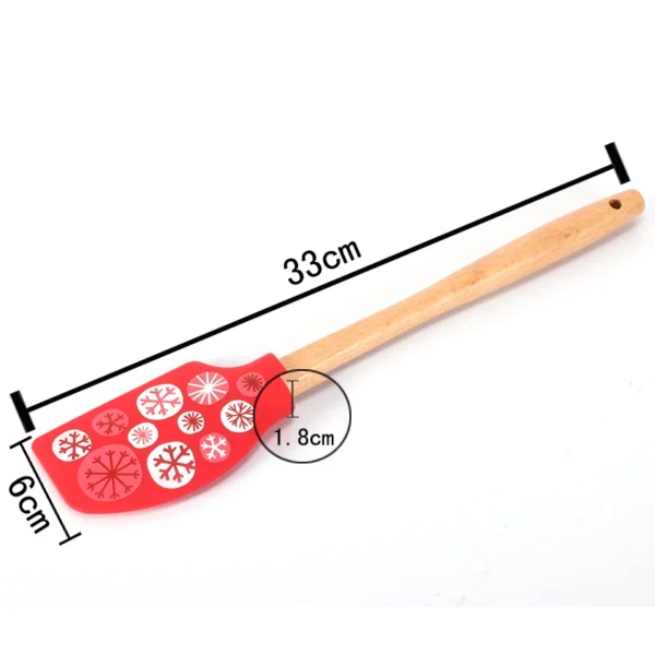 Hot Selling Silicone Spatula With Wooden Handle Food Grade Material Non-stick Baking Tool Heat Resistant - 图片 6