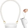 Hot Sale Pearl Strap Water Bottle Handle Sling Lanyard Silicone Ring for Stanley Cup Carrier Holder With Strap 8 - 40oz Tumbler - Image 2