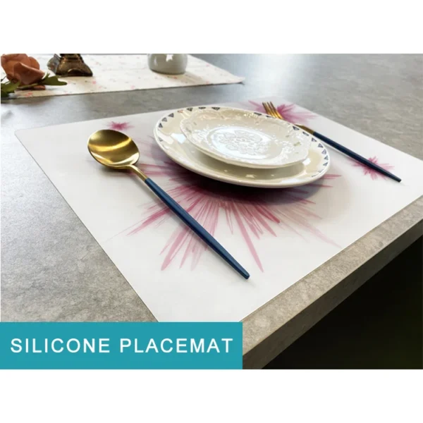 Heat Resistant Non-slip 11.8*15.7 in Silicone Placemat Waterproof Washable Table Mats Placemats for Dining Customize Table Mat - Image 4