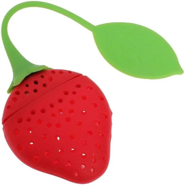 Strawberry Shape Silicone Tea Infuser Strainer for Drinker Tea Leaf Filter Herbal Tea Bag