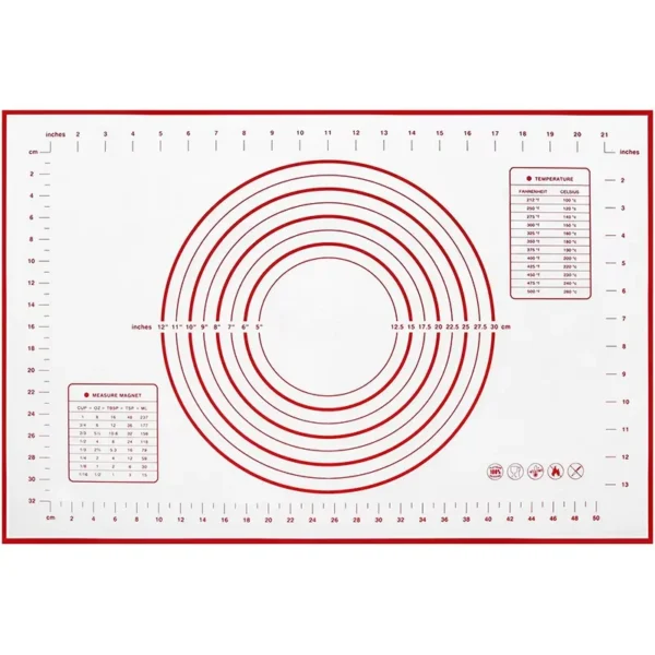 Silicone Baking Mat Non-Stick, Heat Resistant, Reusable Pastry Mat for Dough Rolling and Baking - 图片 2