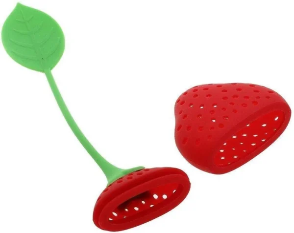 Strawberry Shape Silicone Tea Infuser Strainer for Drinker Tea Leaf Filter Herbal Tea Bag - Image 4