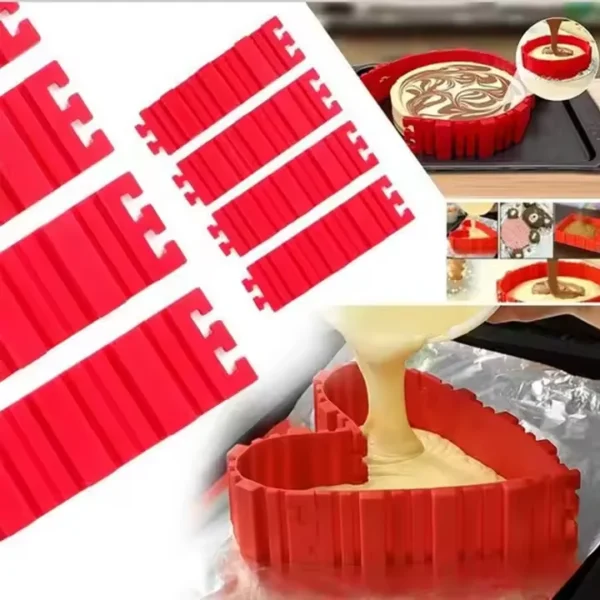 Silicone Interlocking Cake Mold Non-Stick, Flexible Baking Molds for Creative Custom Shapes - Image 5