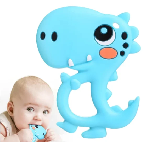 2025 Customize Silicone Teether for Babies BPA Free Food Grade Silicone Soft Soother Teething Baby Teethers for Infant Chew Toy - 图片 5