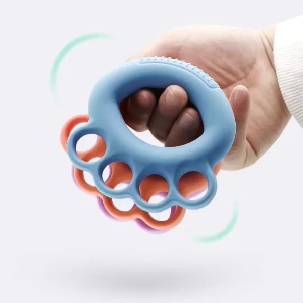 Silicone Hand Grip Ring Finger Strengthener for Hand & Forearm Adjustable Grip Exerciser for Men & Women - Image 2