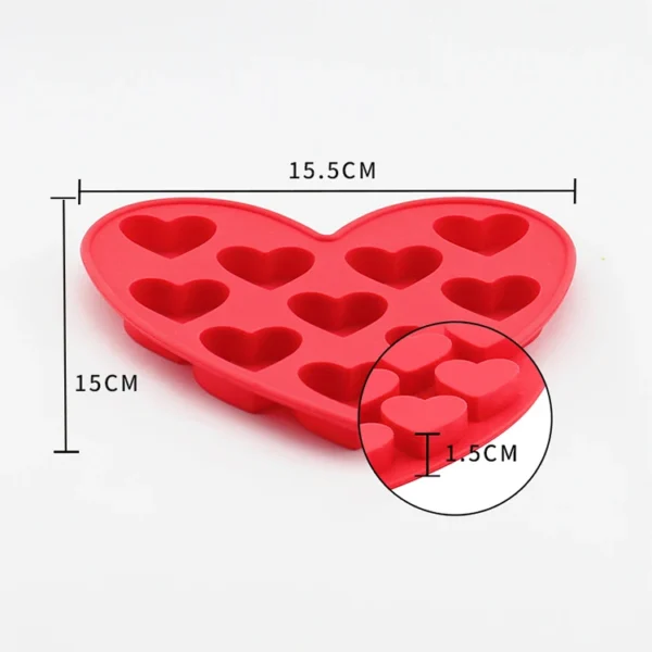 Silicone Bakeware Heart Cake Mold Ice Mold BPA Free Food Grade Heart Shape 3d DIY Silicone Cake Pan Handmade Cake Mold - 图片 3