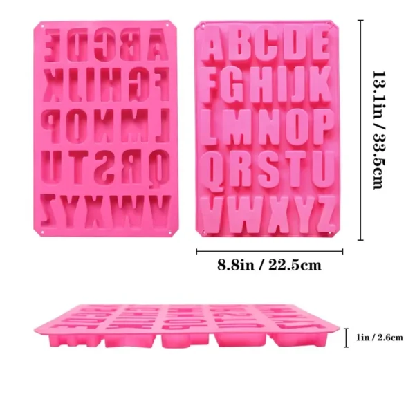 26 English Alphabet Biscuit Mold Silicone Fondant Cake Mold Customized Chocolate Mold - Image 2