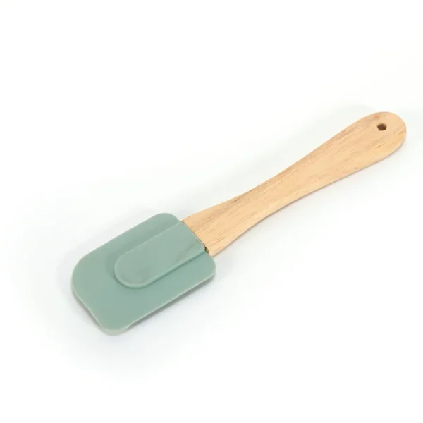 Silicone Spatula With Wooden Handle Heat Resistant Food Grade Baking Tools Color Customized