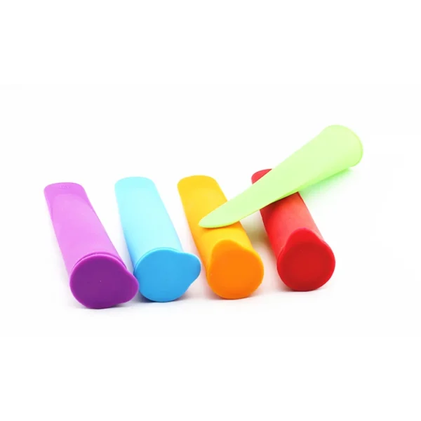 Wholesale Custom logo Long Shape Luge Cube Maker Cone Reezer Tray Mould Poposicle Pop Silicone Ice Cream Mold With Lid - 图片 3