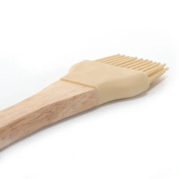 Food Grade Wooden Handle Heat Resistant Kitchen Cookware Bakeware Baking Cooking Basting BBQ Barbecue Silicone Pastry Oil Brush - 图片 5