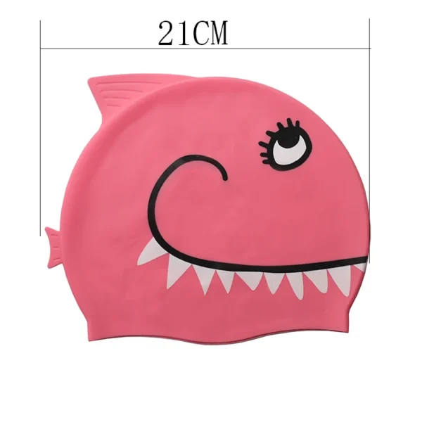 Make a Custom Design Your Own Colored Silk Screen Printed Waterproof Dome Silicone Swimming Cap for Kids - Image 3