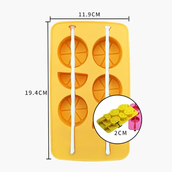 Lemon Shape Silicone Ice Cube Popsicle Mold Silicone Fruit Chocolate Jelly Ice Mold Food Grade Ice Tray - Image 6