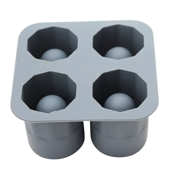 Food Grade 3D 4 Cups Martini Ice Cup Silicone Ice Shot Glasses Mold - Image 2