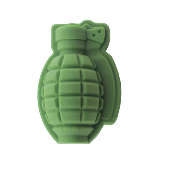 Hot Sale Food Grade Creative 3D Hand Grenade Shape Cool Silicone Ice Cube Maker Tray Ice Ball Mold for Whisky