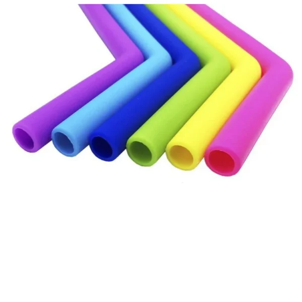 Wholesale  ECO Friendly Food Grade Edible Reusable Juice Silicone Drinking Straws With Cleaning Brush - Image 5