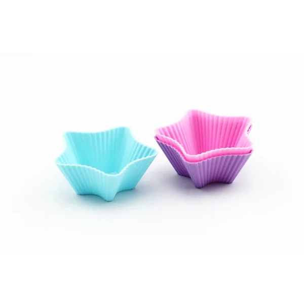 Star Shape Silicone Cupcake Baking Molds Cup Set Kitchen Craft Tool Bakeware Pastry Tools Cake Mold Mini Muffin Cake - 图片 2