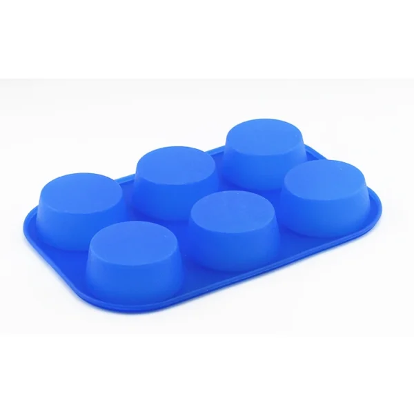 Silicone 6-Cavity Cake Mold Non-Stick, Reusable Baking Tray for Cupcakes and Muffins - Image 2