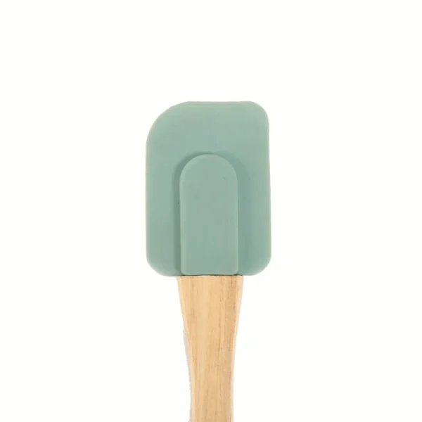 Silicone Spatula With Wooden Handle Heat Resistant Food Grade Baking Tools Color Customized - 图片 3