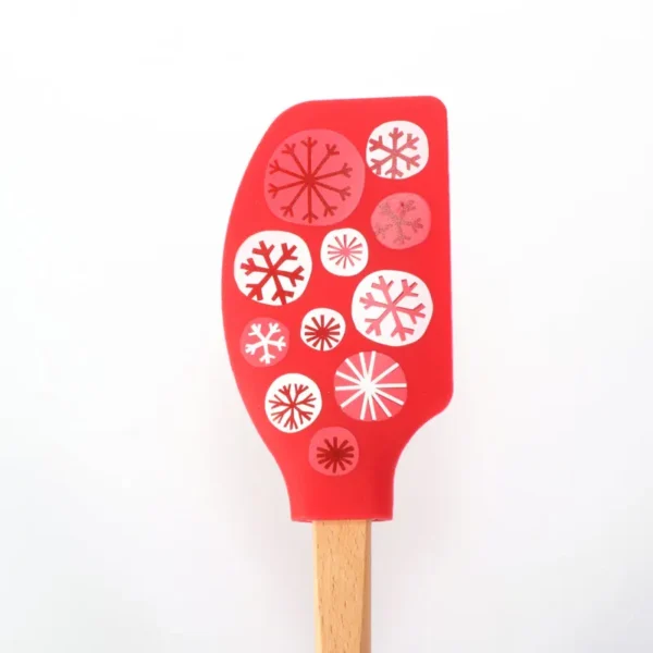 Custom Wholesale Christmas Best extra Large Kitchen Heat Resistant  Cake Cream Silicone Spatula With Wooden Handle Design - 图片 2