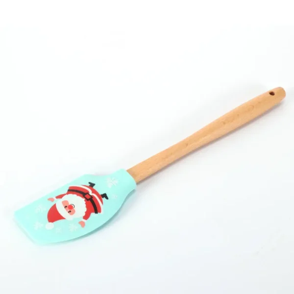 Custom Wholesale Christmas Best extra Large Kitchen Heat Resistant  Cake Cream Silicone Spatula With Wooden Handle Design - 图片 4